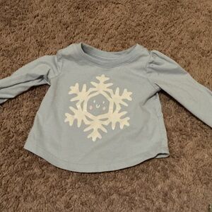 Blue Snowflake Kids Shirt